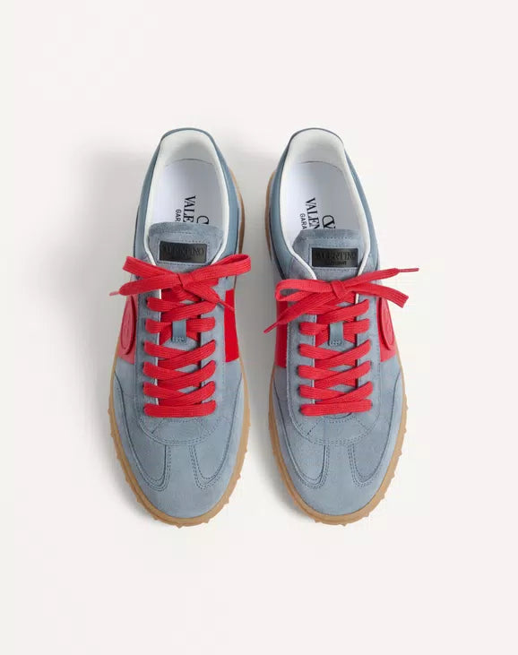 Upvillage Low Top Trainer In Split Leather And Calfskin Nappa Leather