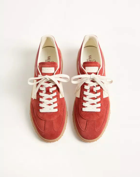 Upvillage Low Top Trainer In Split Leather And Calfskin Nappa Leather