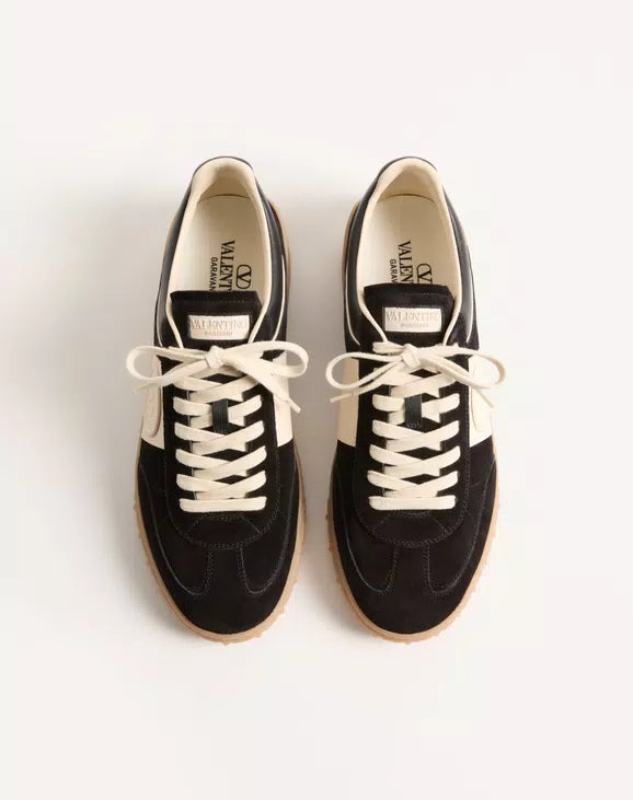 Upvillage Low Top Trainer In Split Leather And Calfskin Nappa Leather