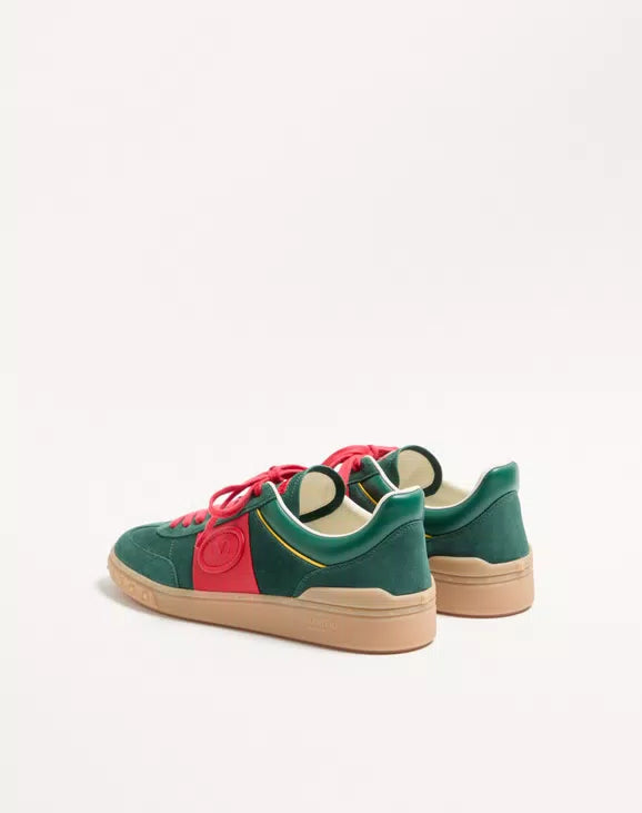 Upvillage Low Top Trainer In Split Leather And Calfskin Nappa Leather