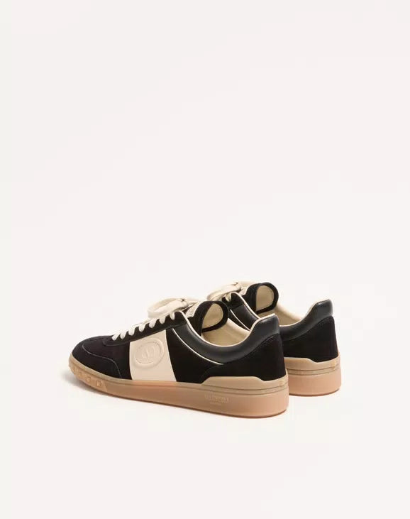 Upvillage Low Top Trainer In Split Leather And Calfskin Nappa Leather