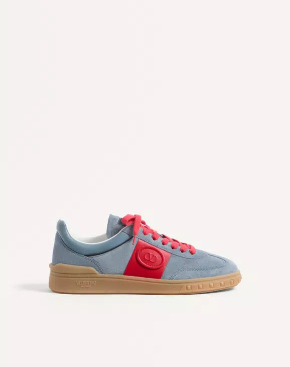Upvillage Low Top Trainer In Split Leather And Calfskin Nappa Leather