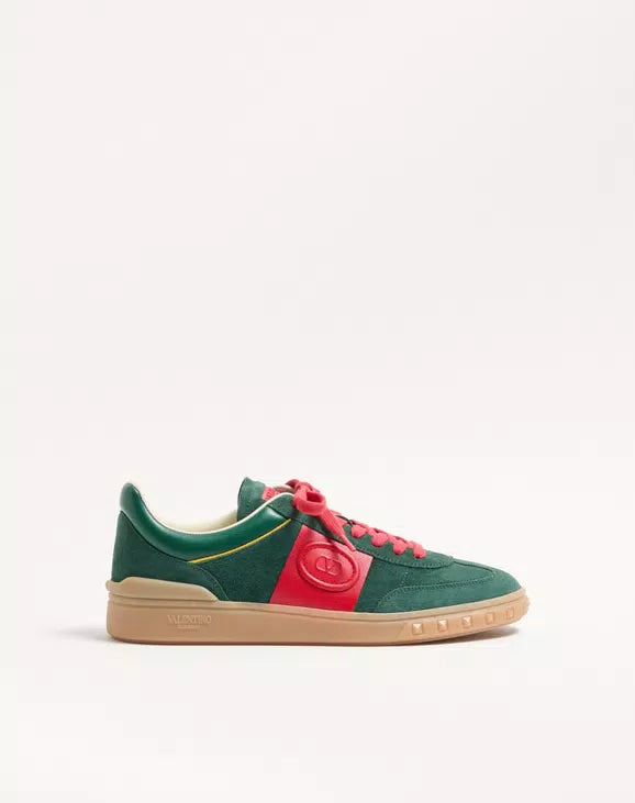 Upvillage Low Top Trainer In Split Leather And Calfskin Nappa Leather