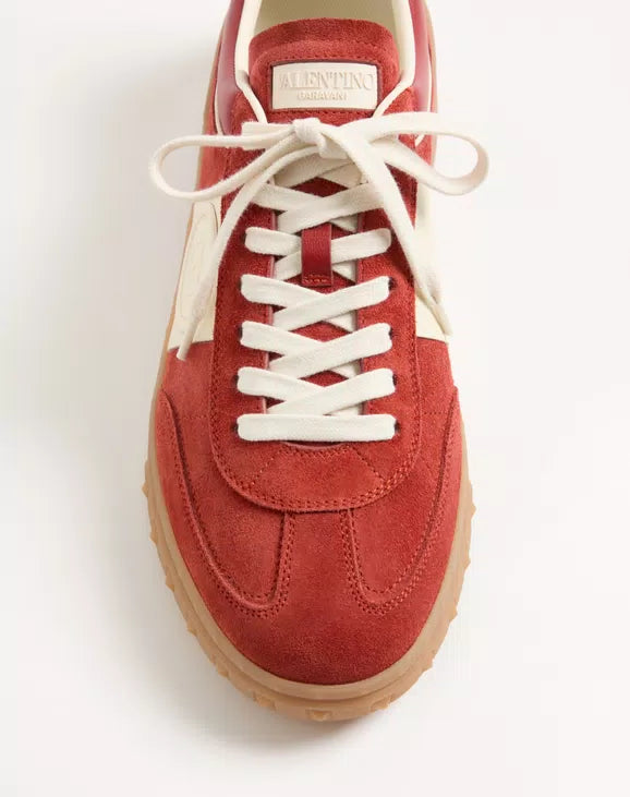 Upvillage Low Top Trainer In Split Leather And Calfskin Nappa Leather