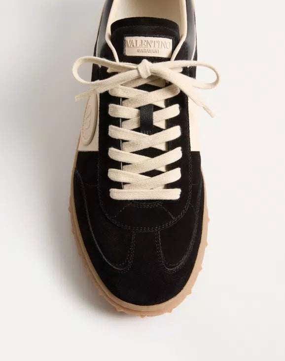 Upvillage Low Top Trainer In Split Leather And Calfskin Nappa Leather