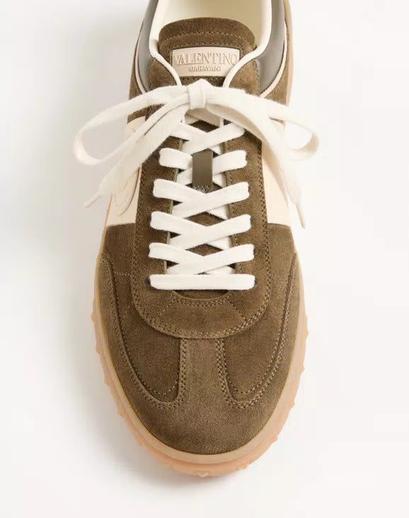 Upvillage Low Top Trainer In Split Leather And Calfskin Nappa Leather