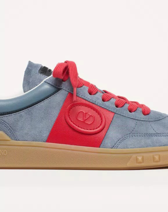 Upvillage Low Top Trainer In Split Leather And Calfskin Nappa Leather