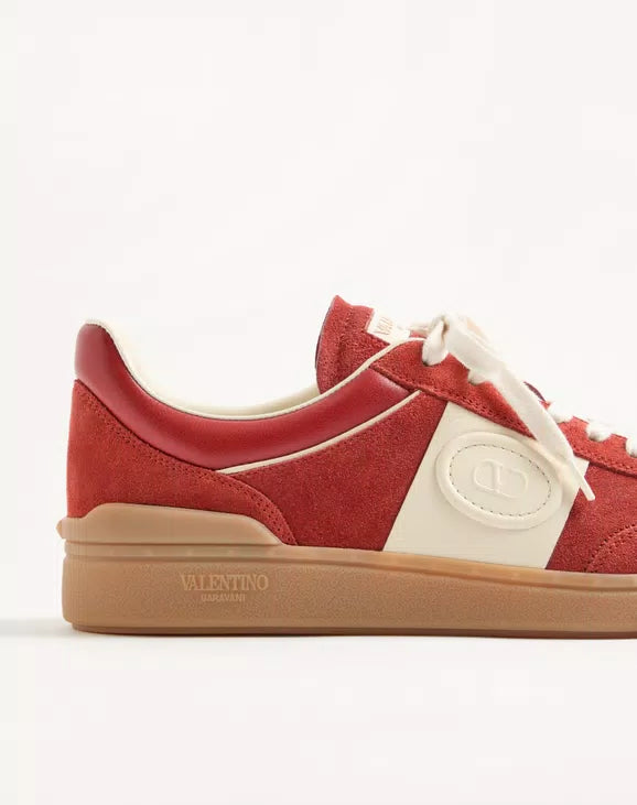 Upvillage Low Top Trainer In Split Leather And Calfskin Nappa Leather