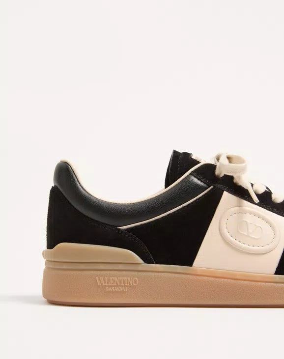 Upvillage Low Top Trainer In Split Leather And Calfskin Nappa Leather