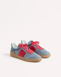 Upvillage Low Top Trainer In Split Leather And Calfskin Nappa Leather
