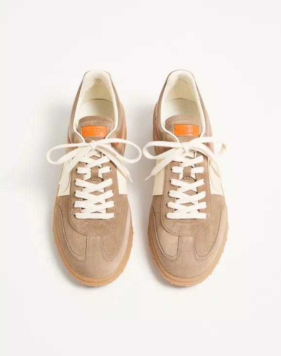 Upvillage Low Top Trainer In Split Leather And Calfskin Nappa Leather