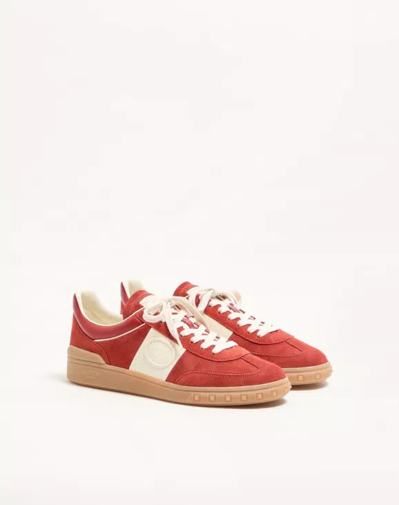 Upvillage Low Top Trainer In Split Leather And Calfskin Nappa Leather