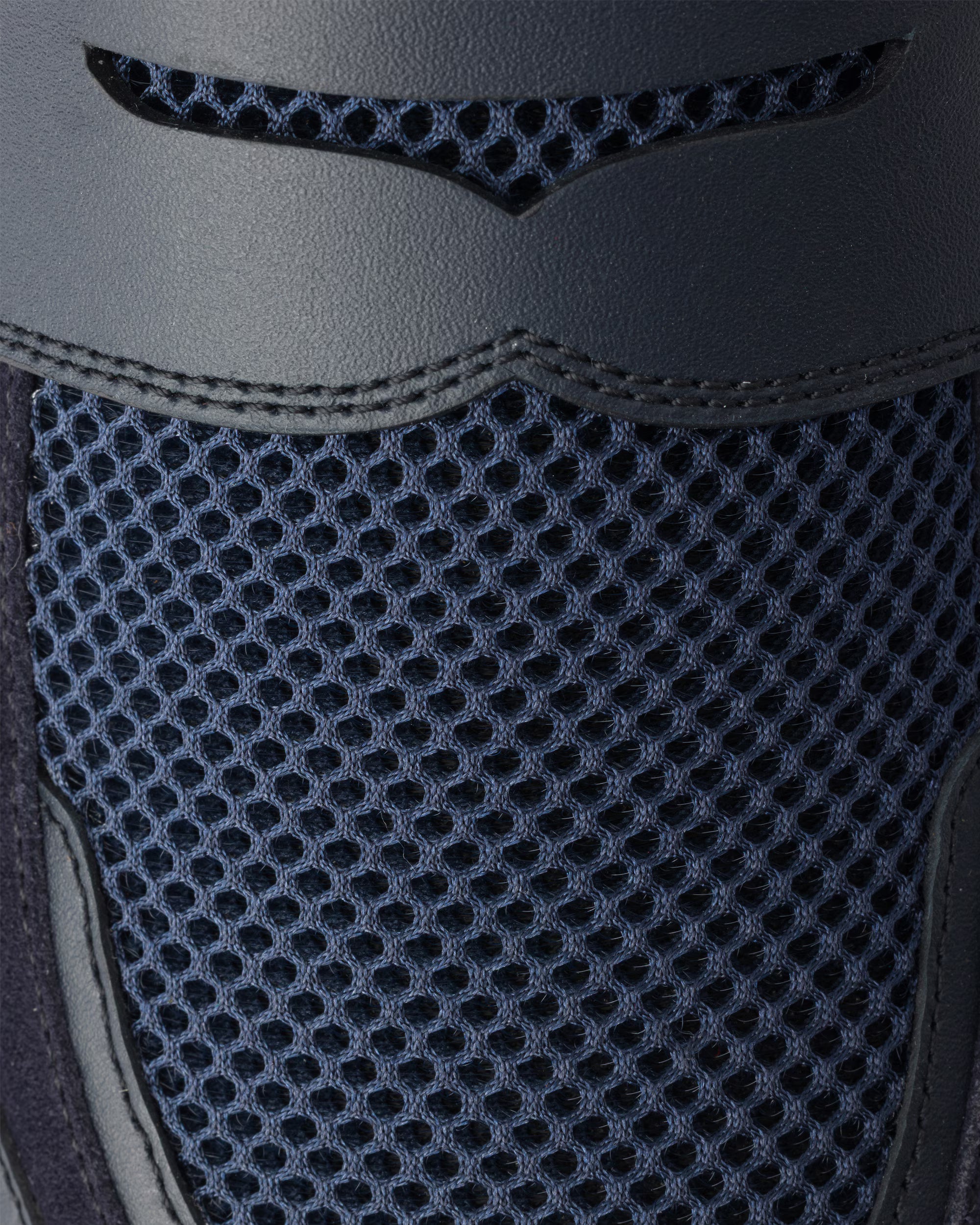 Prax mesh fabric and leather loafers