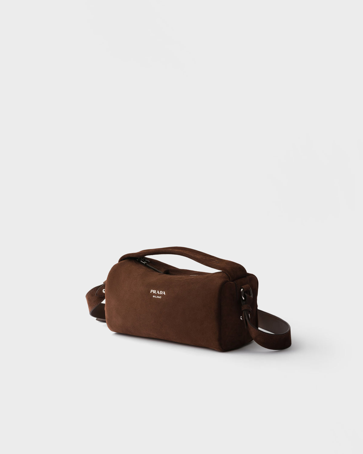 Suede leather shoulder bag