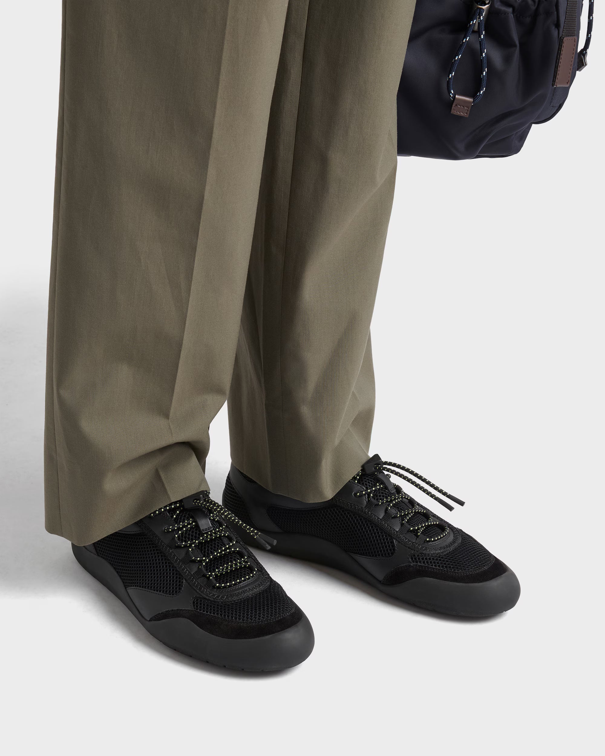 Speedrock leather and mesh fabric sneakers