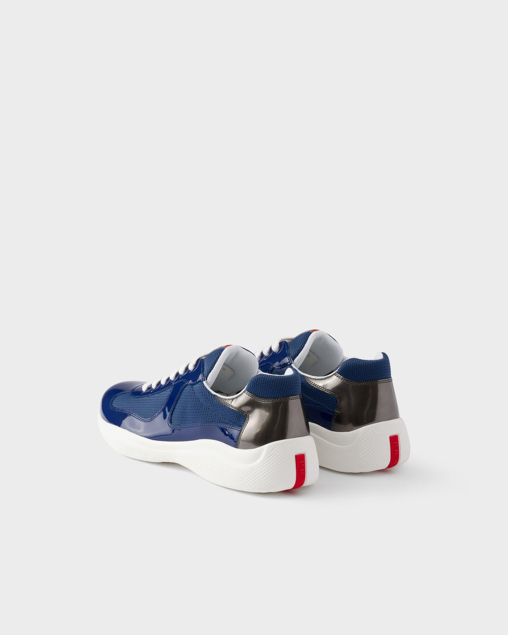 Patent leather and technical fabric Prada America's Cup sneakers
