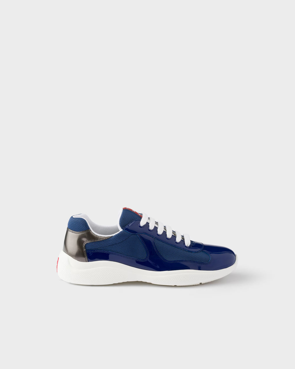 Patent leather and technical fabric Prada America's Cup sneakers