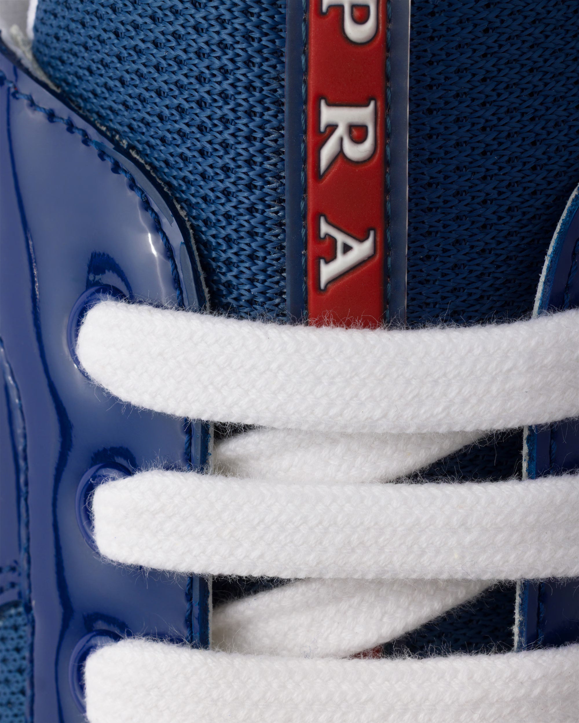 Patent leather and technical fabric Prada America's Cup sneakers