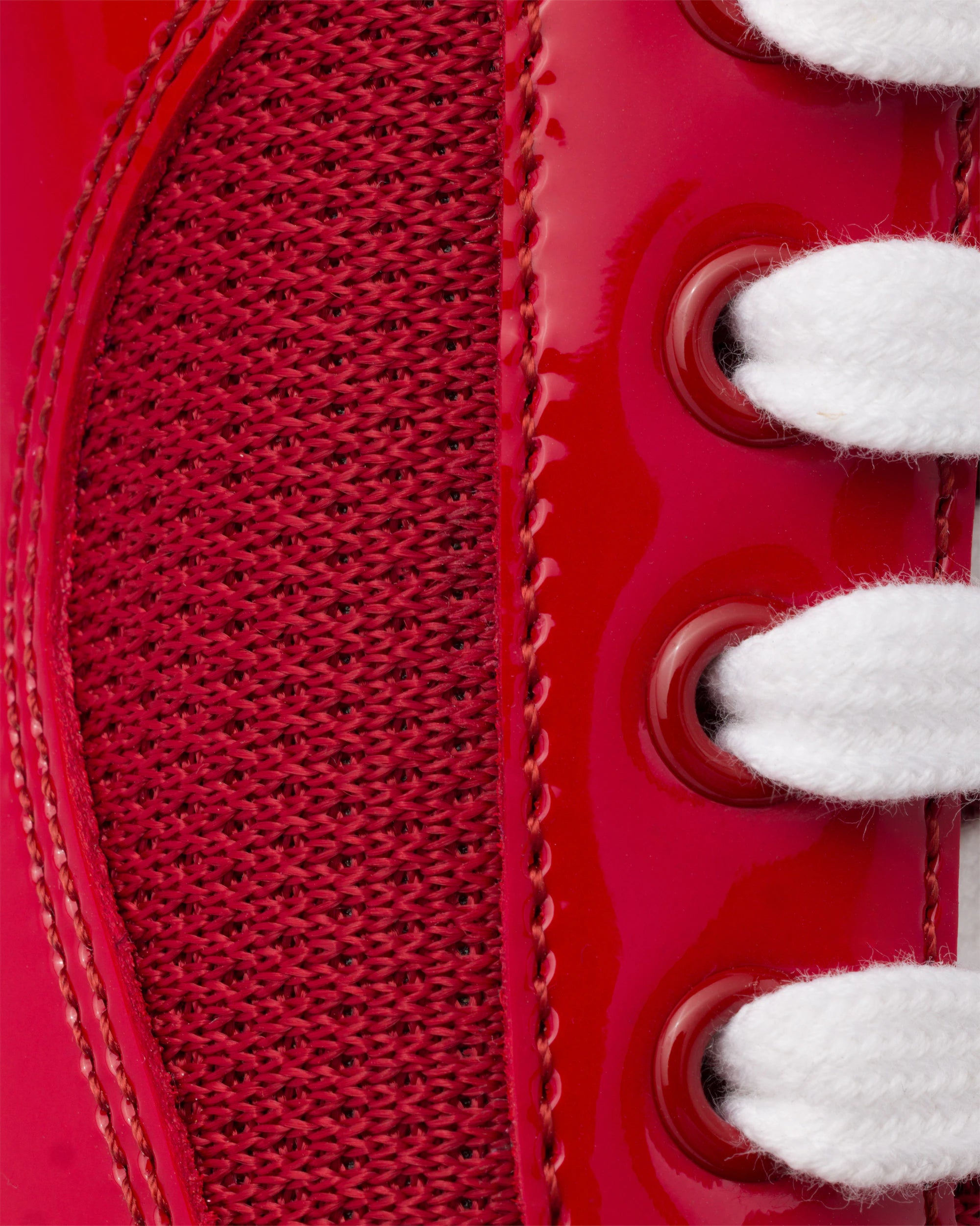 Patent leather and technical fabric Prada America's Cup sneakers