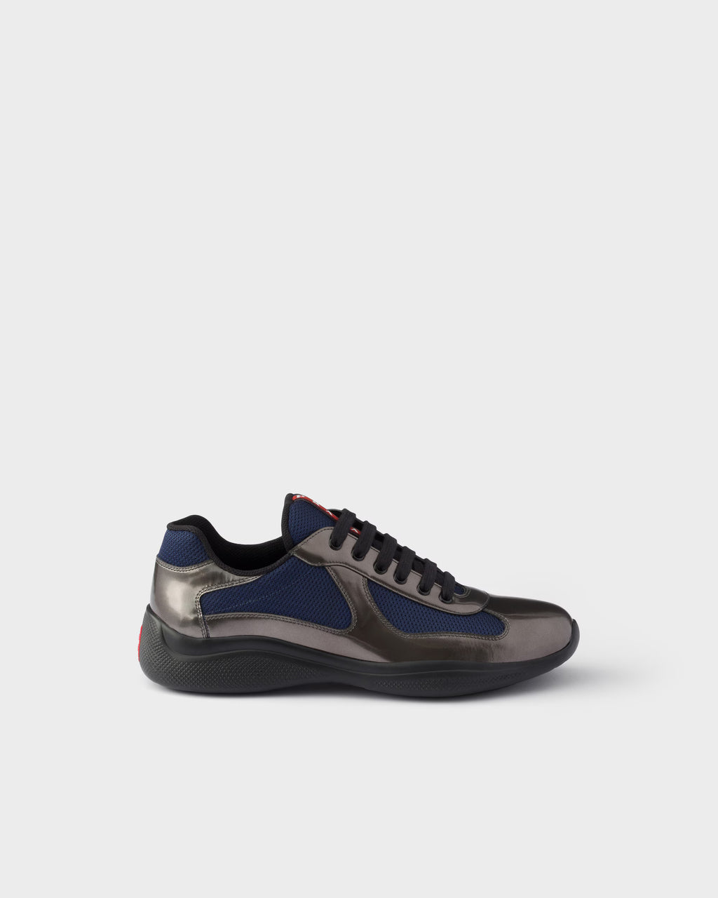 Prada America's Cup metallic leather and bike fabric sneakers