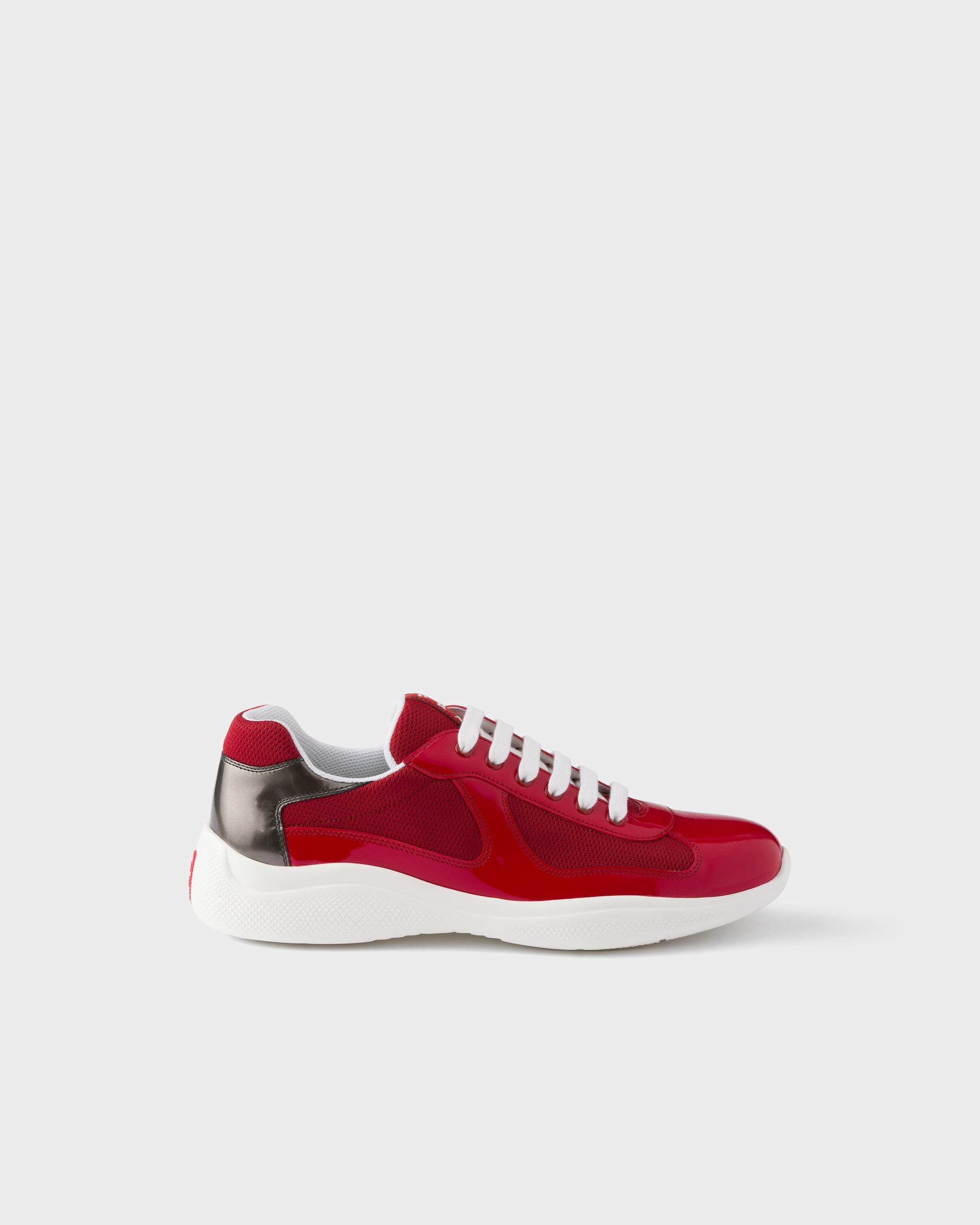 Patent leather and technical fabric Prada America's Cup sneakers