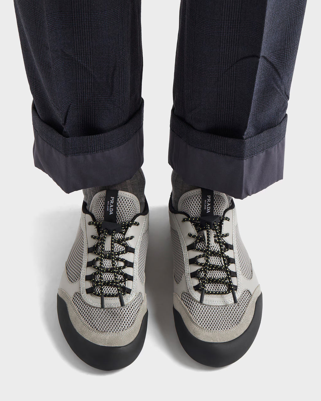 Speedrock leather and mesh fabric sneakers