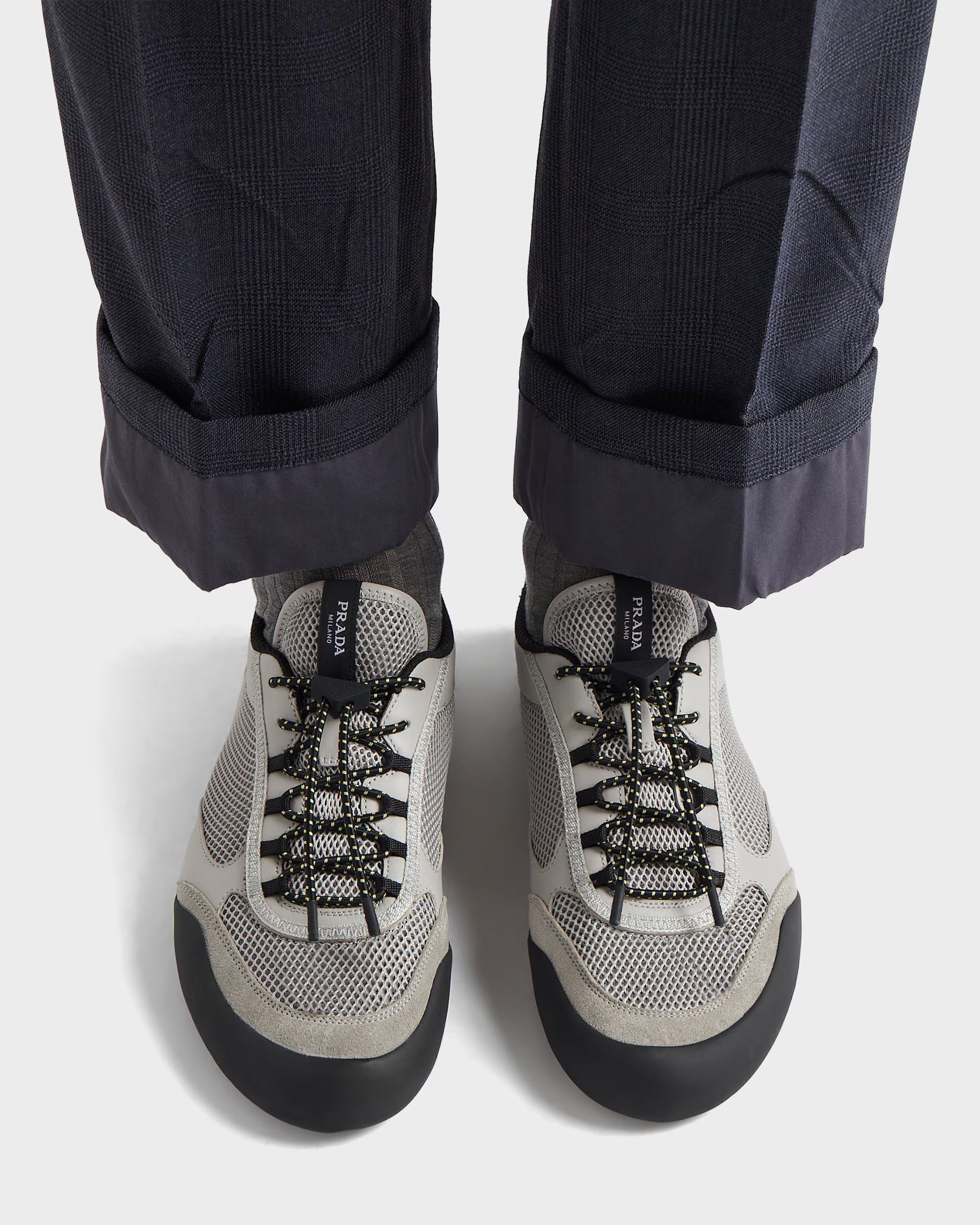 Speedrock leather and mesh fabric sneakers
