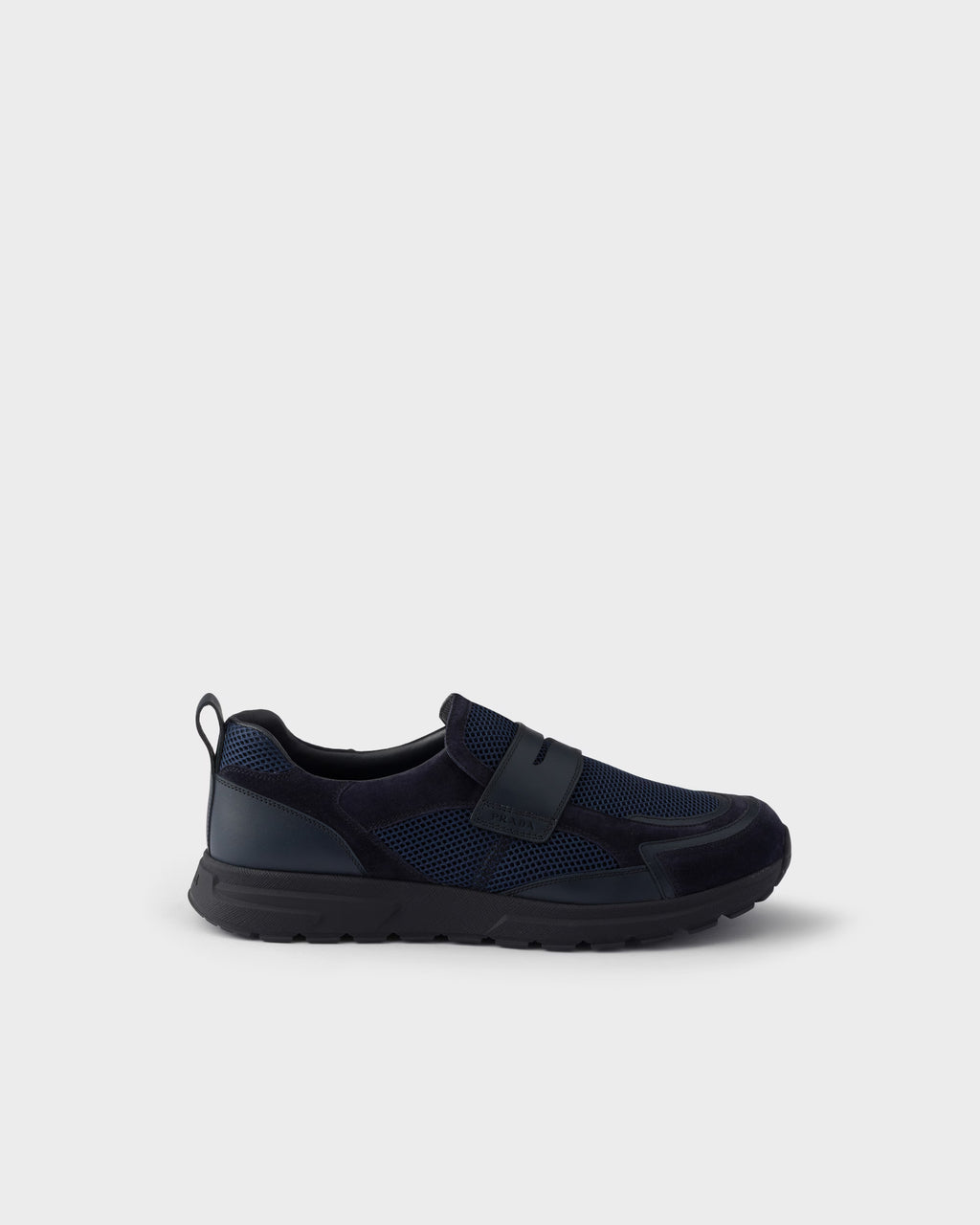 Prax mesh fabric and leather loafers