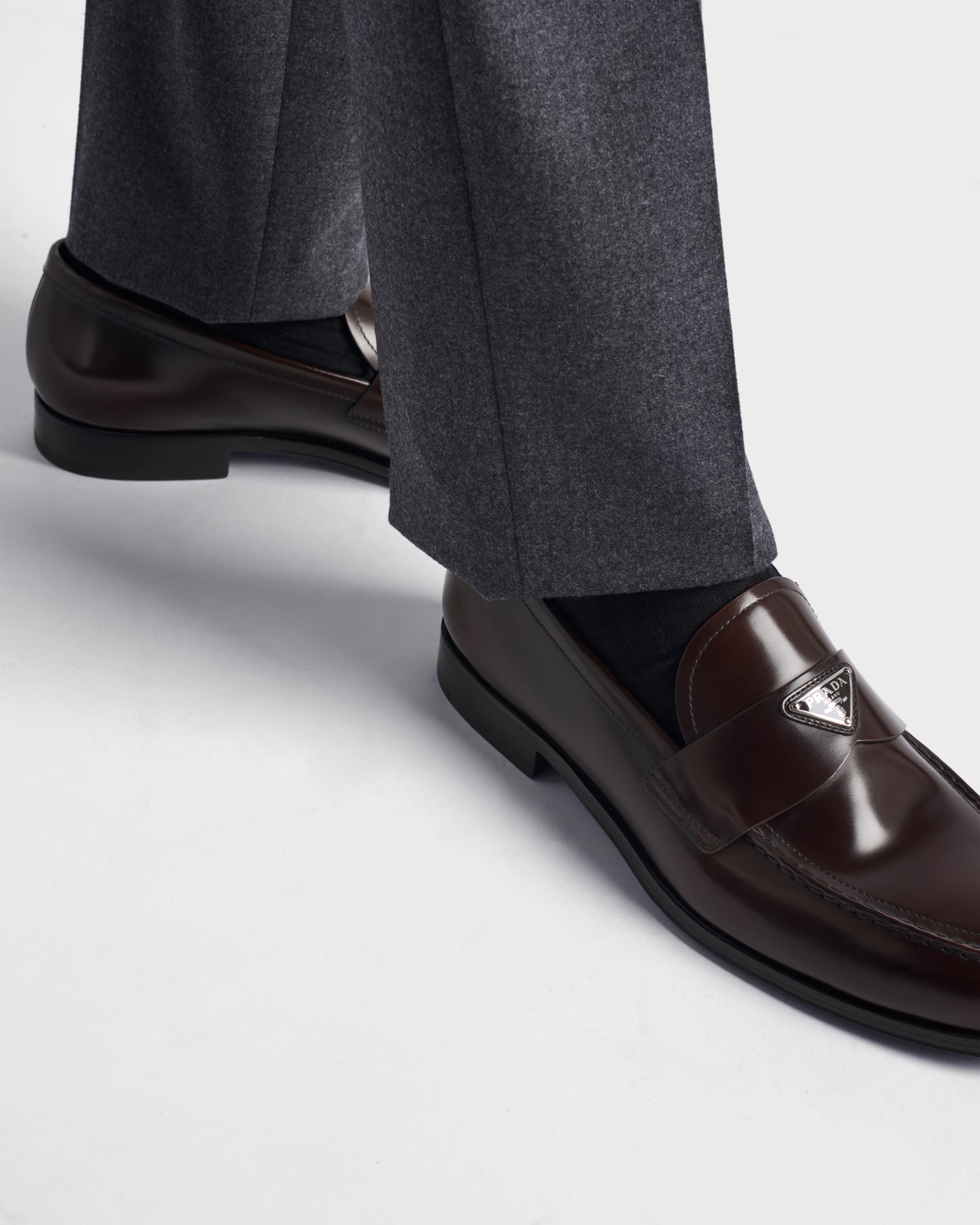 Brushed leather loafers Sienna