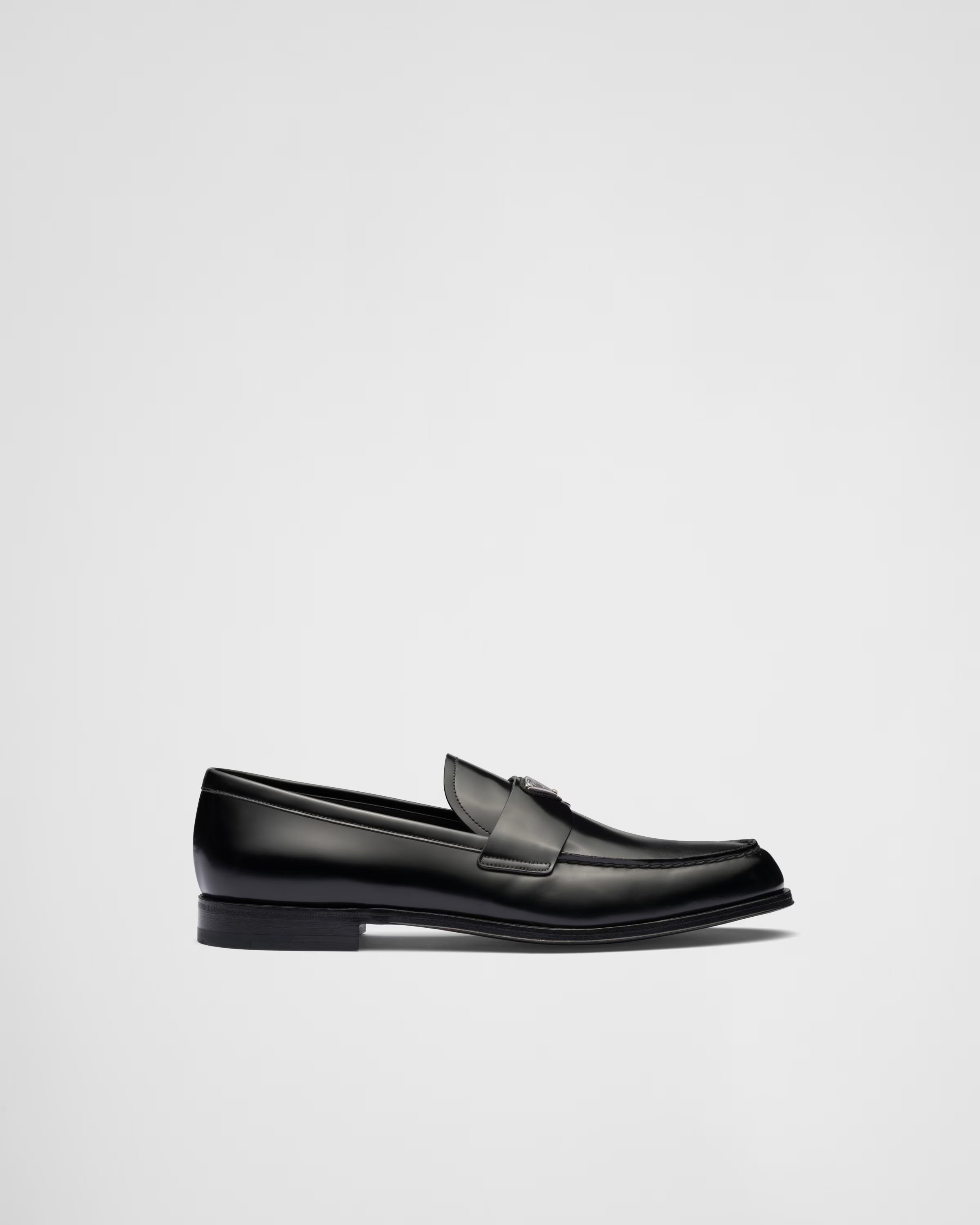 Brushed leather loafers