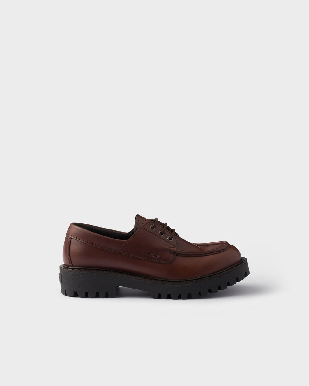Laced leather loafers Ebony