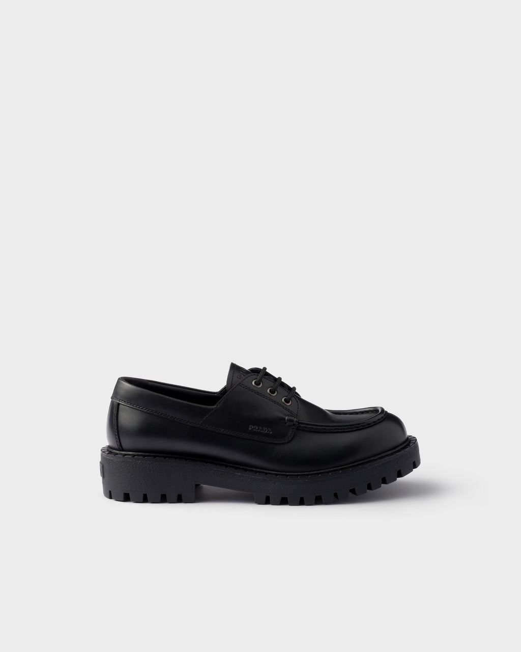 Laced leather loafers