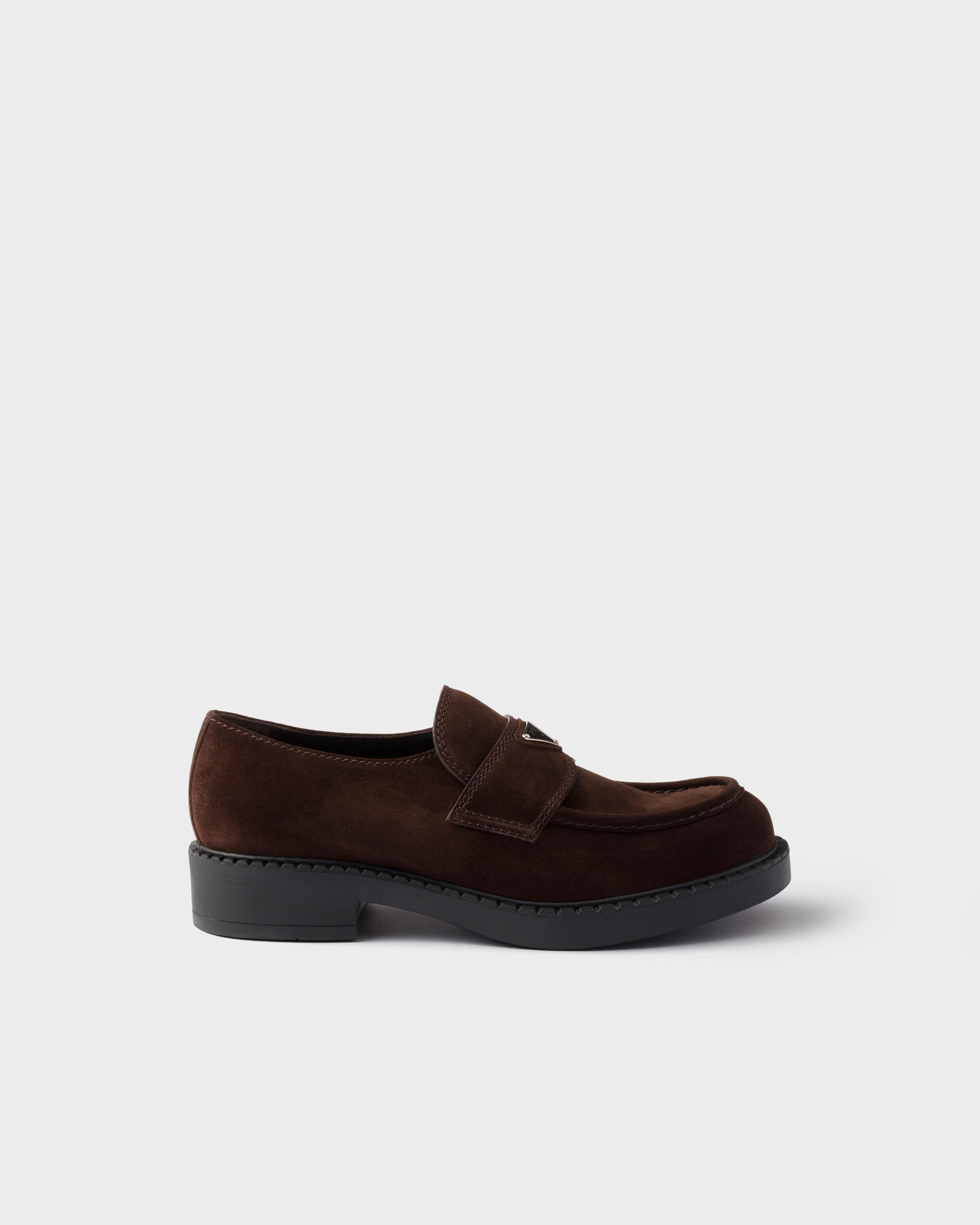 Chocolate suede loafers Dark Brown