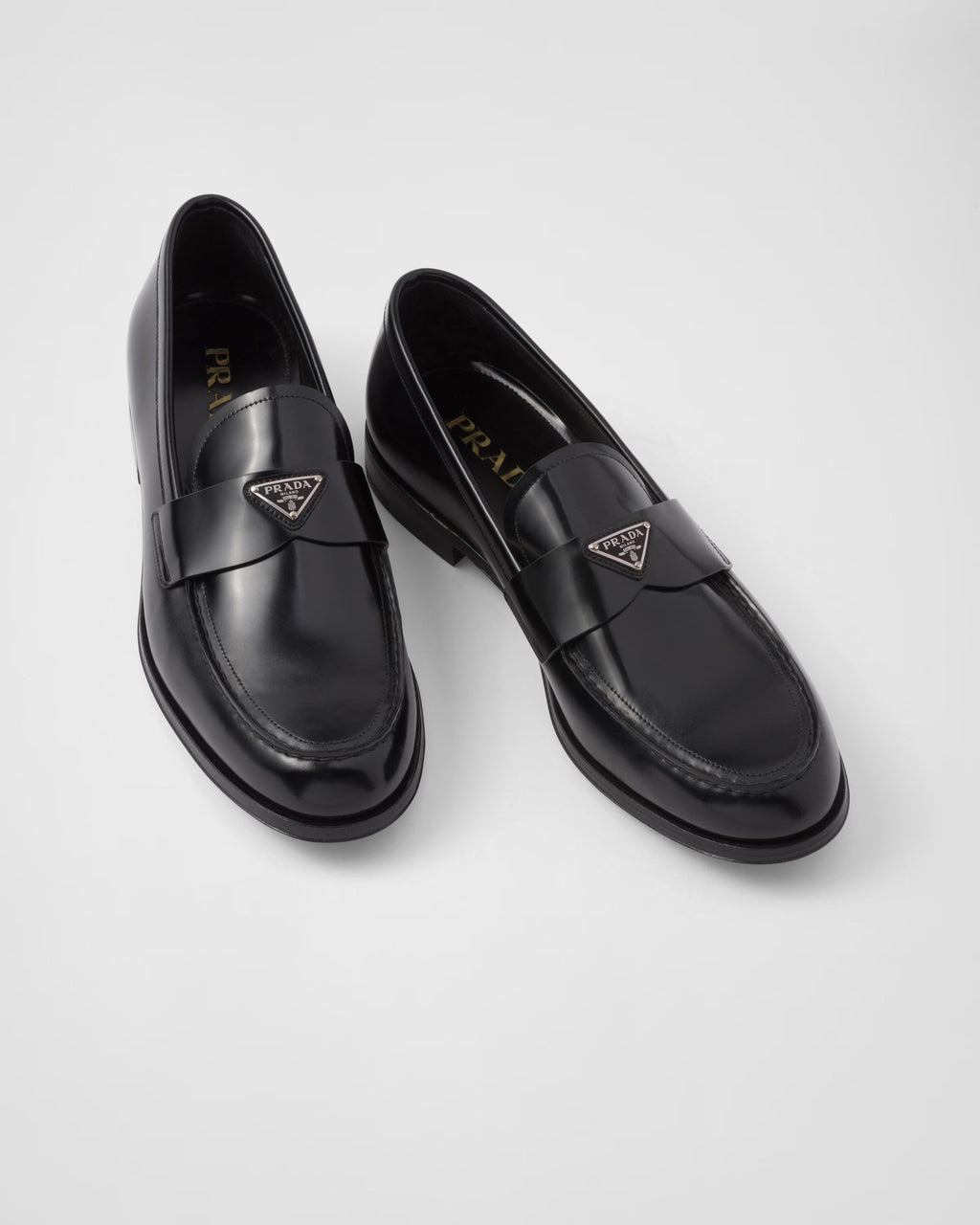 Brushed leather loafers