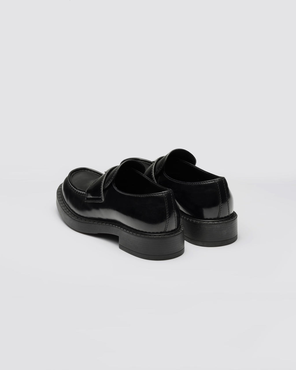 Chocolate brushed leather loafers
