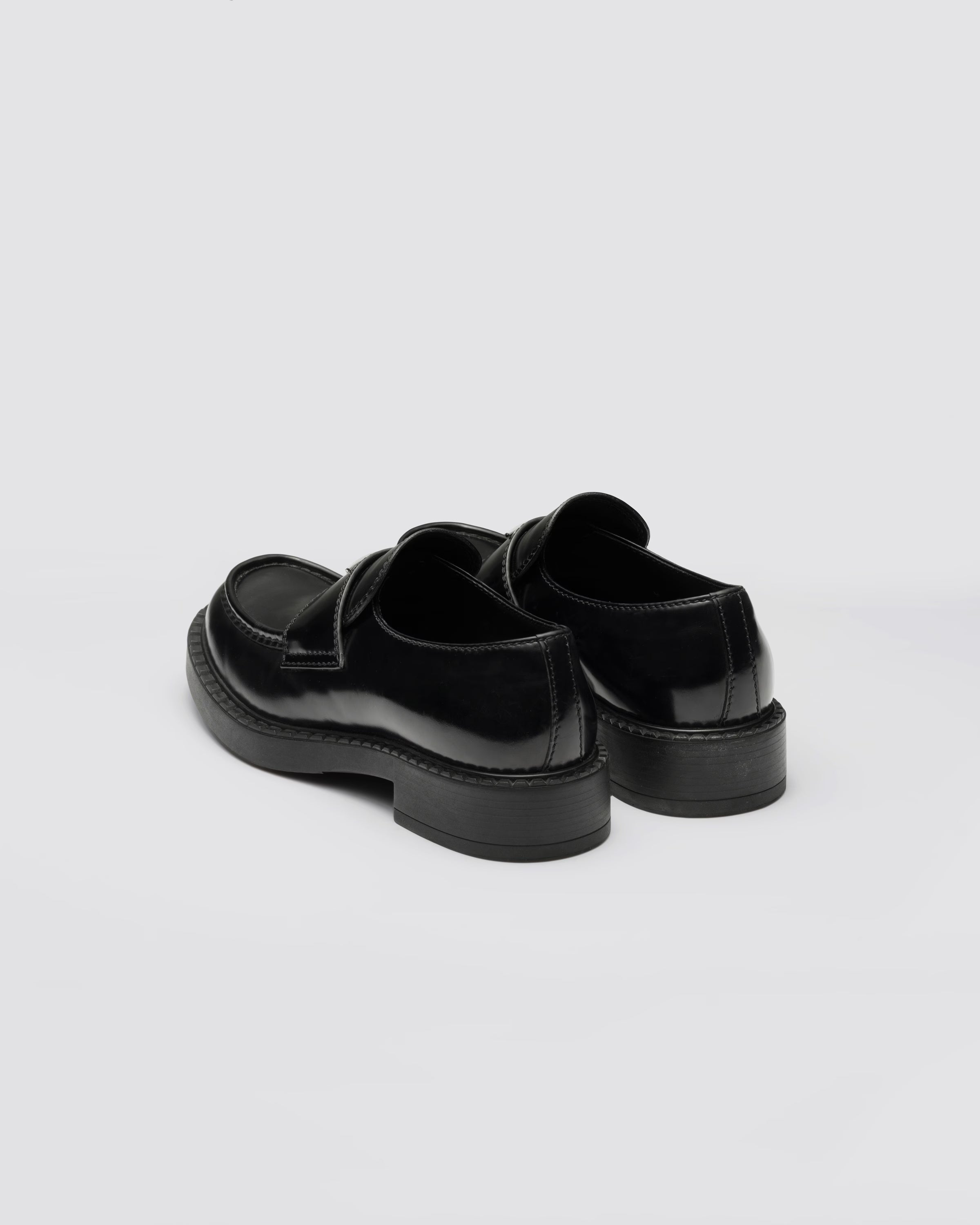Chocolate brushed leather loafers