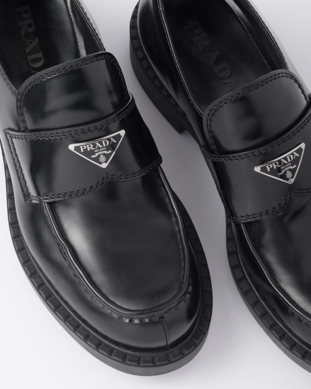 Chocolate brushed leather loafers