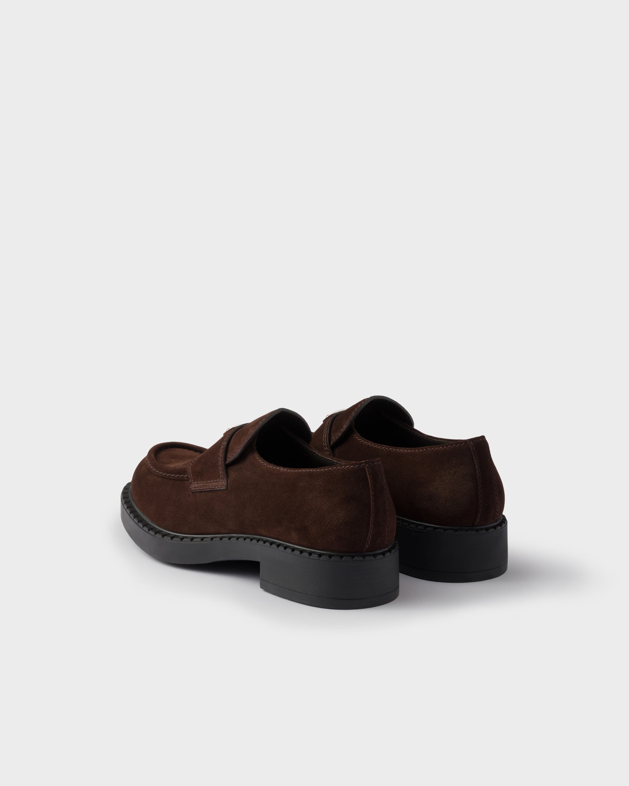 Chocolate suede loafers Dark Brown