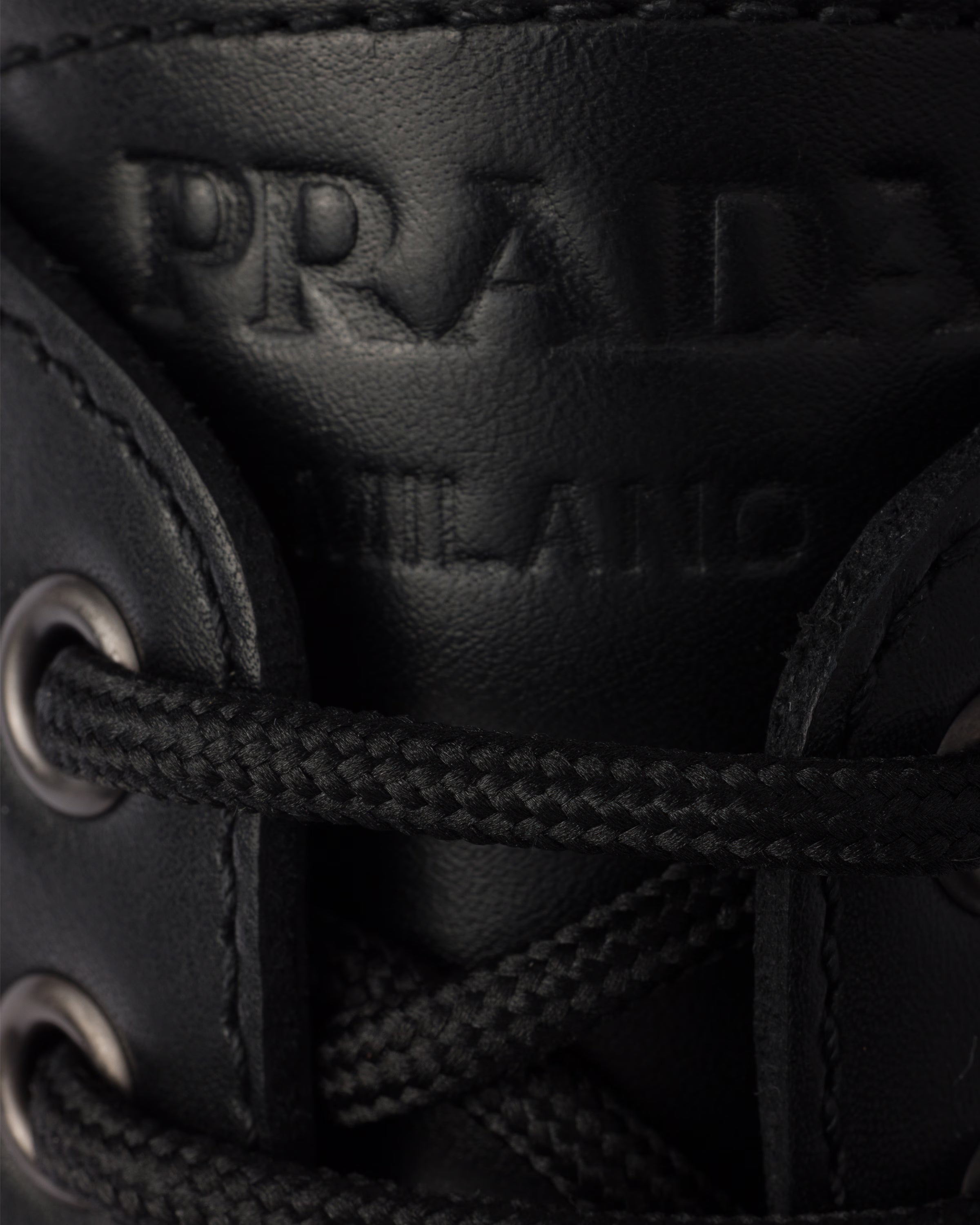 Laced leather loafers