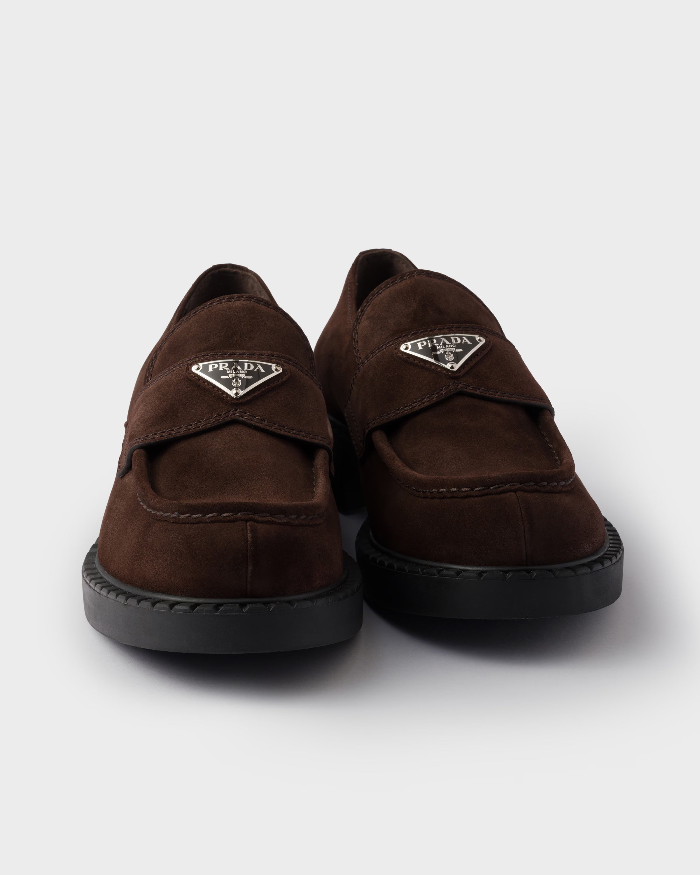 Chocolate suede loafers Dark Brown