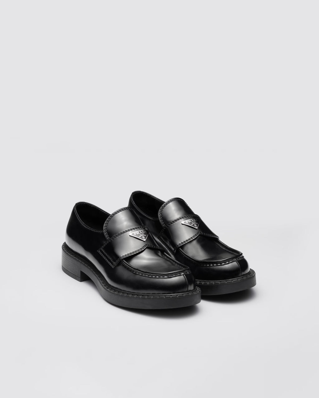 Chocolate brushed leather loafers