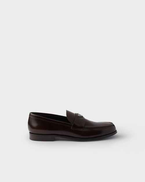 Brushed leather loafers Sienna
