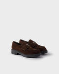 Chocolate suede loafers Dark Brown