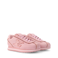 LV BUTTERSOFT pink lace-up sneakers with LV side logo and flat rubber sole