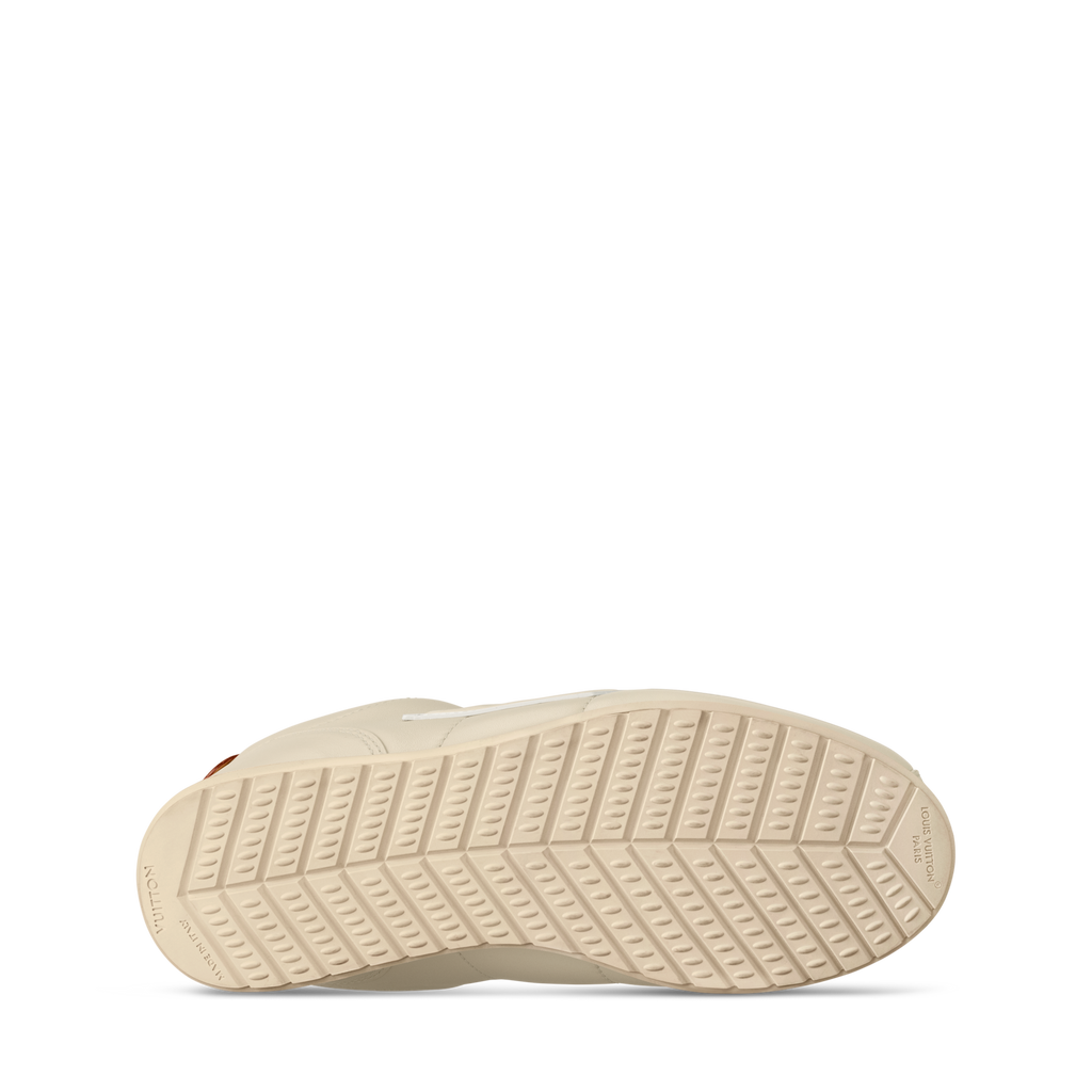 LV BUTTERSOFT sneaker outsole, beige rubber tread sole with textured pattern
