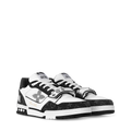 LV Trainer sneakers, white with black panels and lace-up front, chunky sole
